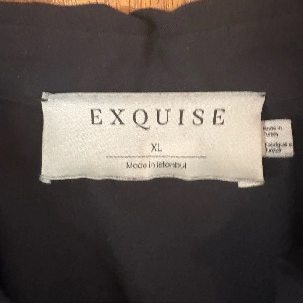 Anthropologie Exquise Tobie Mini Shirt Dress Black Pintuck Poplin XL - Picture 3 of 7